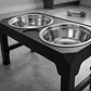 Comedero Doble Elevar Perros Gatos Platos Acero Inoxidable - Miniatura 2