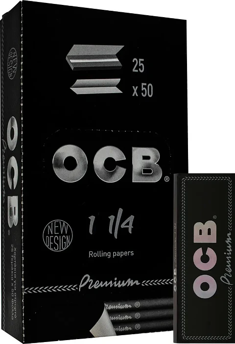 Ocb Papelillo Premium Negro 1 1/4 25 Unid