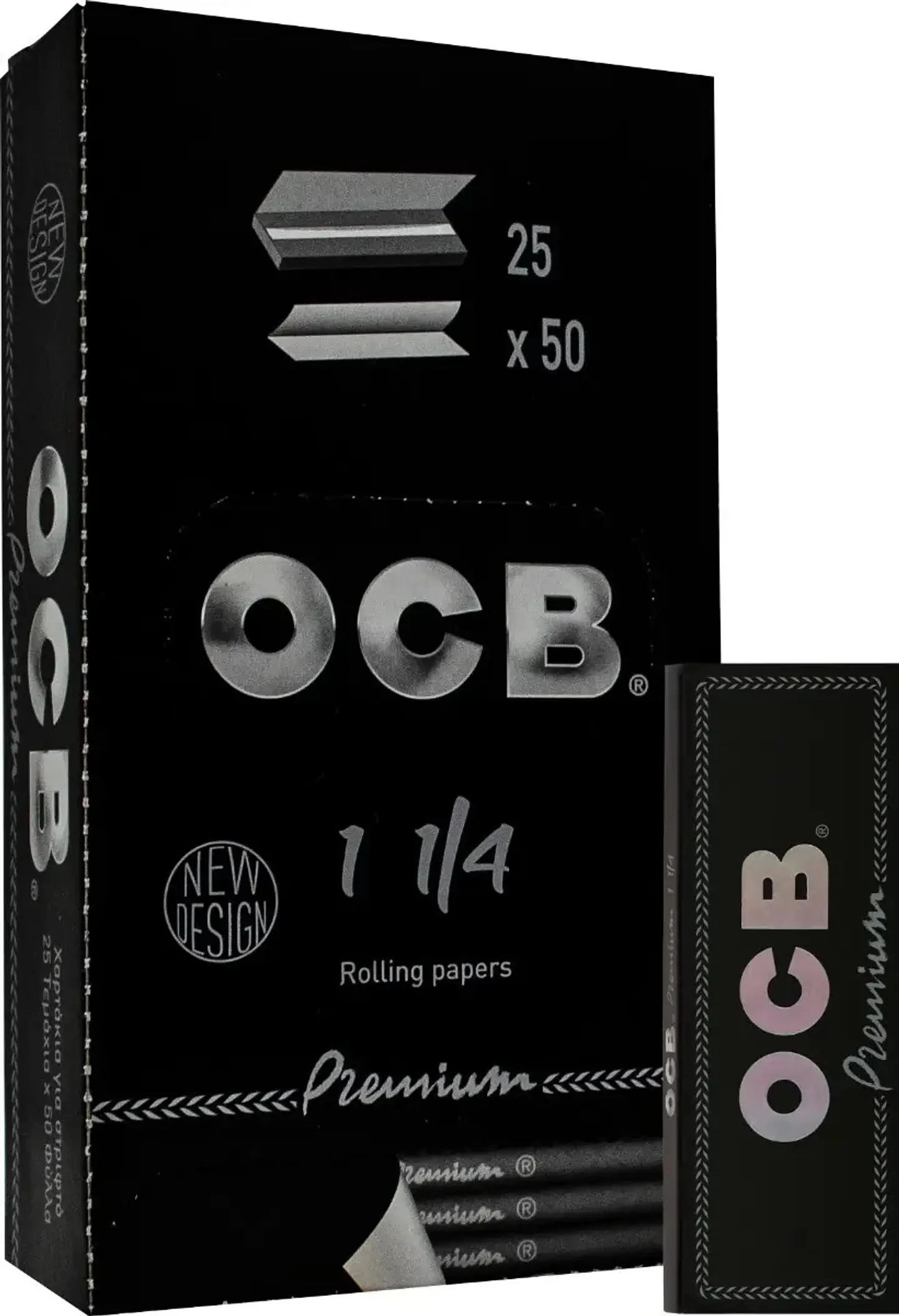 Ocb Papelillo Premium Negro 1 1/4 25 Unid 2