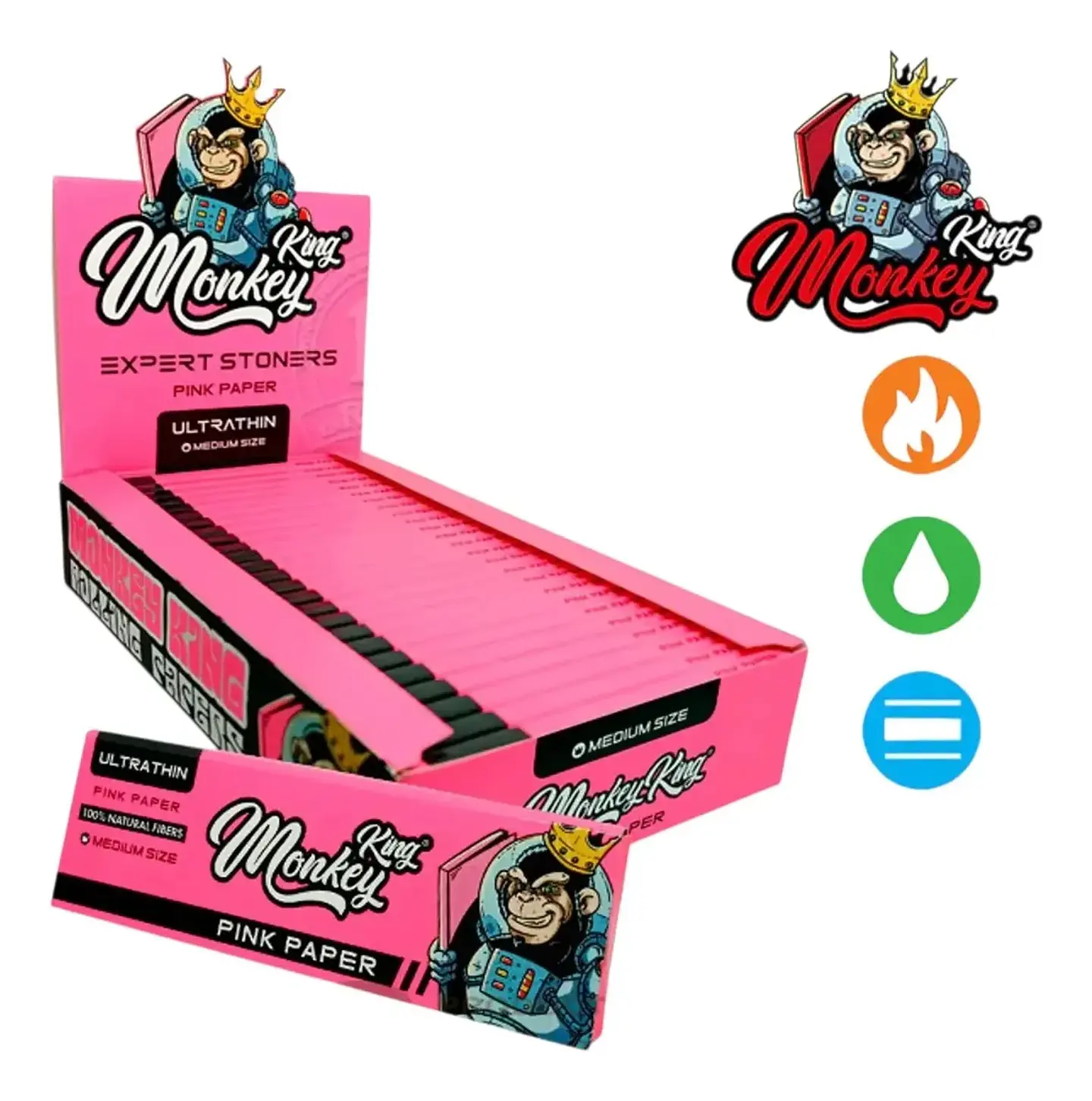 Papel Monkey King Ultrathin Pink 1 1/4 - Display 2