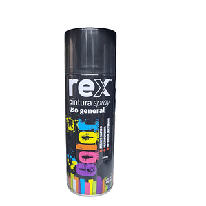 Pintura en Spray Negro Brillante Rex  400ml