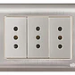 Enchufe Triple 10A ACERO-INOX Curvo UyusTools - Miniatura 1