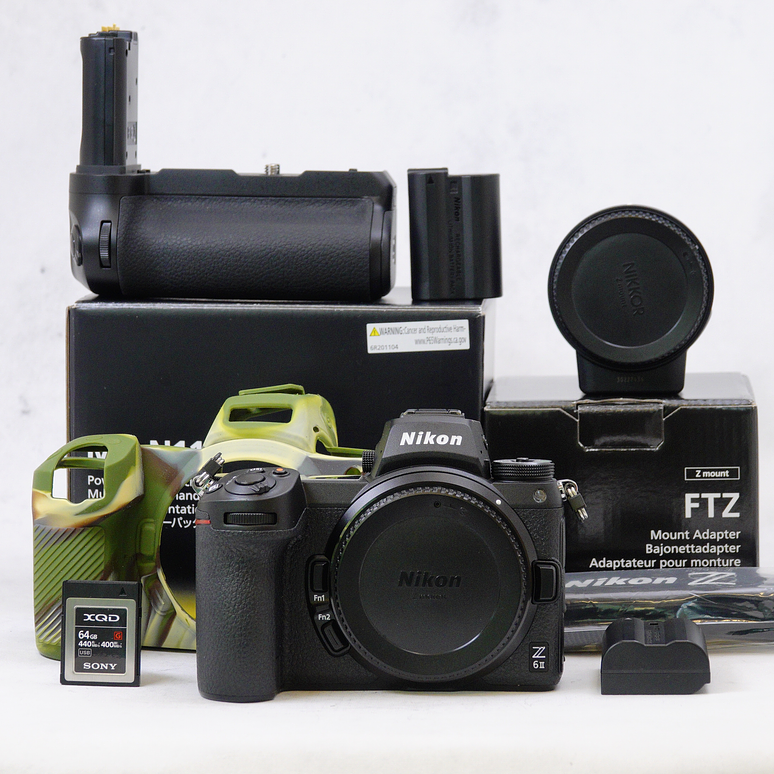 Nikon Z6 II con Grip MBN11 y Adaptador FTZ mas accesorios 2