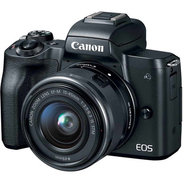 Canon EOS M50 con lente de 15-45mm mas accesorios - Usado 1