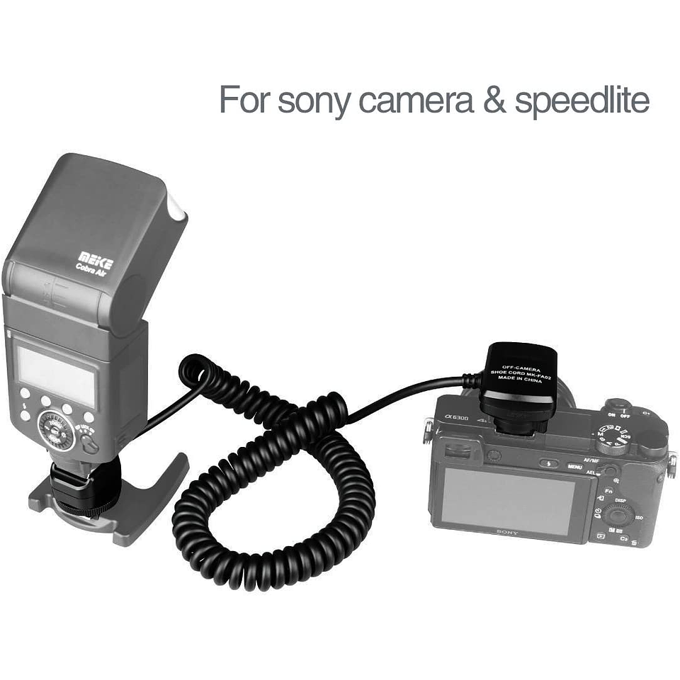 MeMeike MK-FA02 TTL Off-Camera Flash Shoe Cord extended 3Ms para Sony - Usado