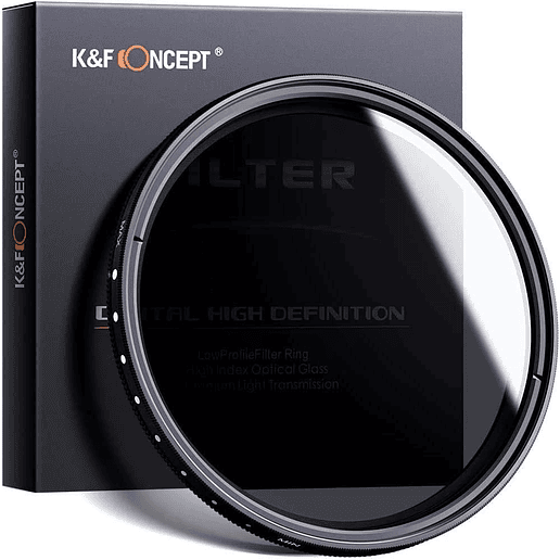 K&F Concept Filtro de lente ND2-ND400 ND variable (1-9 paradas) 58mm  - Usado 1