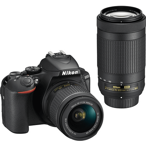Nikon D5600 lentes 18-55mm + 70-300mm mas accesorios - Usado