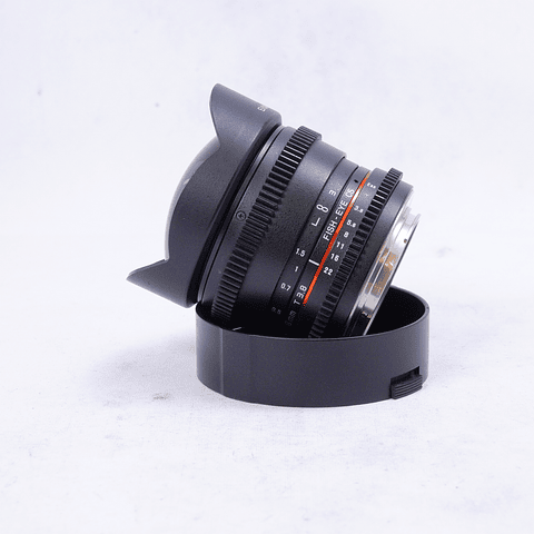 Samyang 8mm T/3.8 Fisheye lente de cine para Canon APSC - Usado