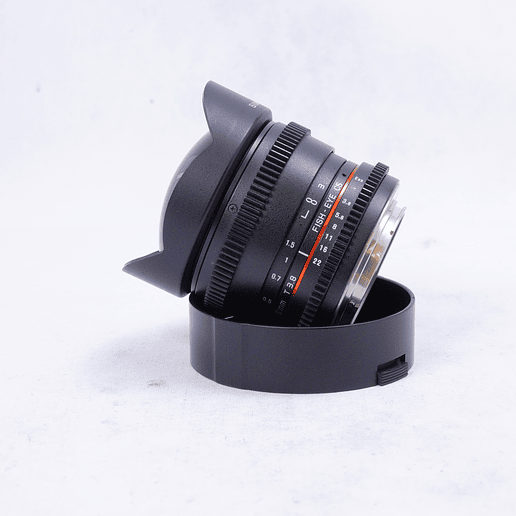 Samyang 8mm T/3.8 Fisheye lente de cine para Canon APSC - Usado 3