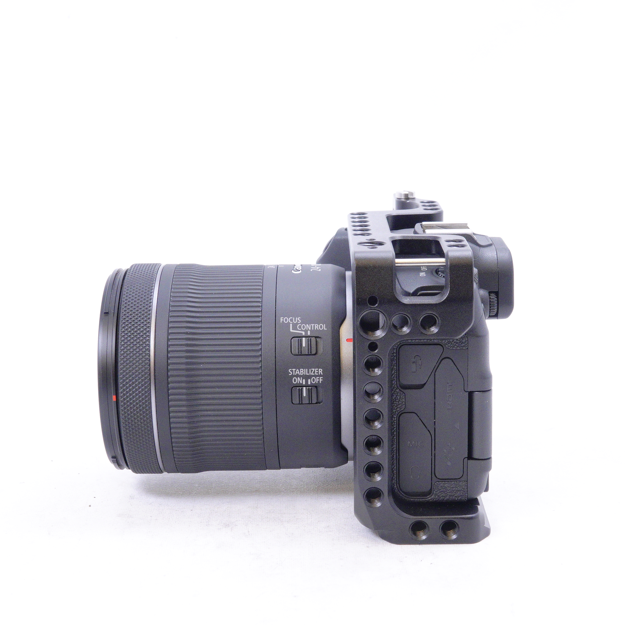 Canon RP con kit 24-105mm con adaptador original Canon y jaula Smallrig - Usado