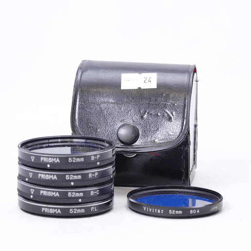 Set filtros Vivitar (4 filtros Prisma, 1 Vivitar 80A + estuche) - Usado 1