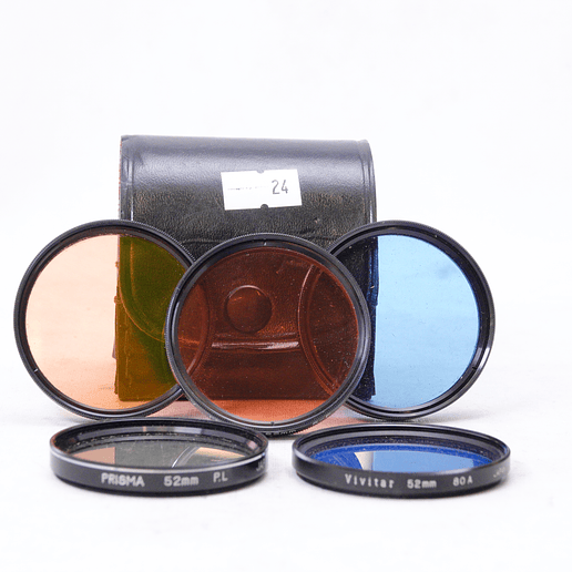 Set filtros Vivitar (4 filtros Prisma, 1 Vivitar 80A + estuche) - Usado 2