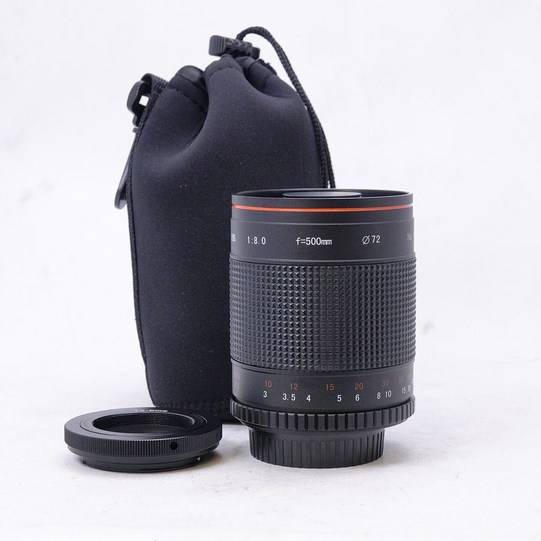 Lente de espejo Vivitar 500mm f/8  (Incluye adaptador Canon + Sony NEX) - Usado 5