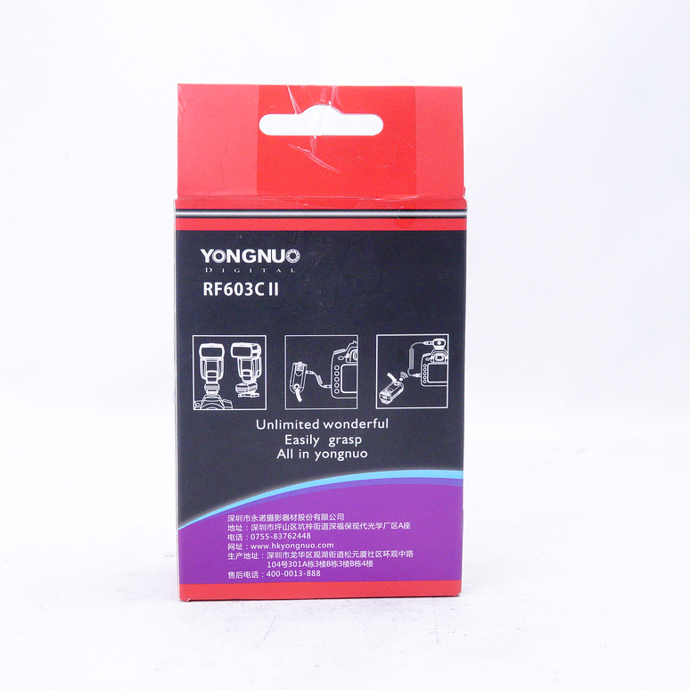 Kit de disparo de flash inalámbrico Yongnuo RF-603C II para conexión de 3 pines de Canon - Usado 4
