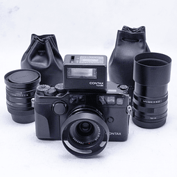 Contax G2 Black con lentes 28mm 45mm 90mm y flash original - Usado