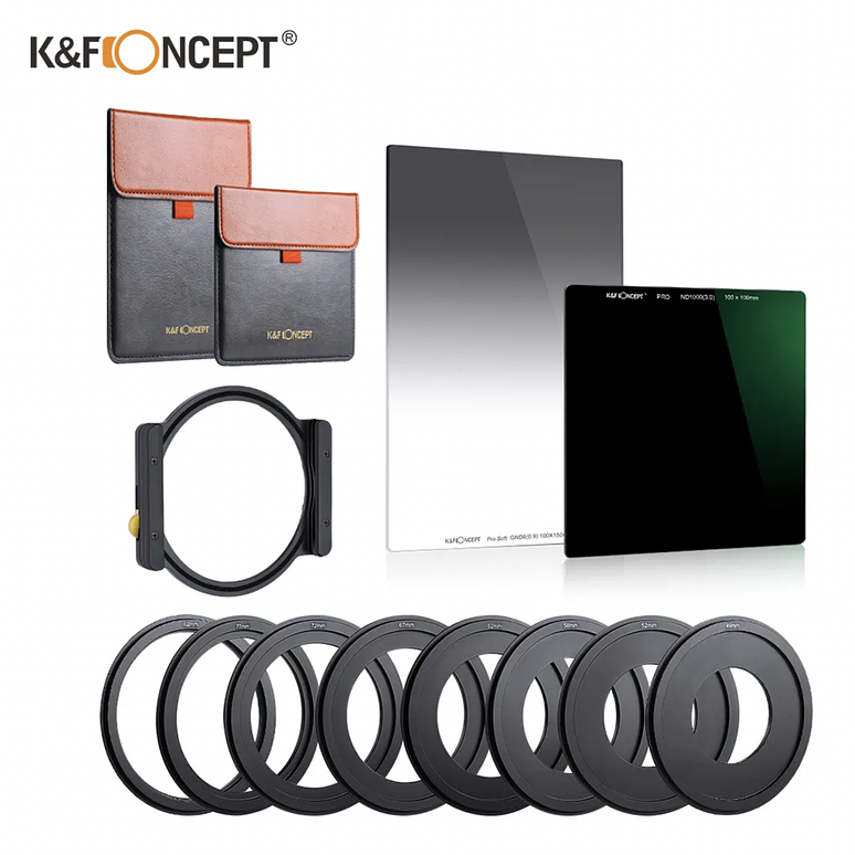 Set Filtros Cuadrados K&F Concept (Portafiltros 100mmm, ND y GND) - Usado 1