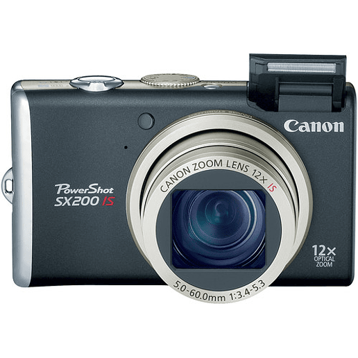 Canon PowerShot SX200 IS Digital Camera (Black) - Usado 1