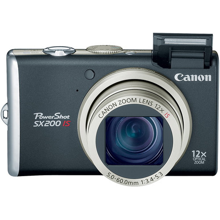 Canon PowerShot SX200 IS Digital Camera (Black) - Usado 1