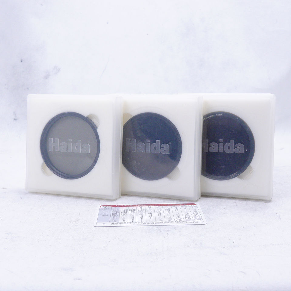 Kit Filtro Haida 58mm (ND6-ND10-Polarizador) - Usado