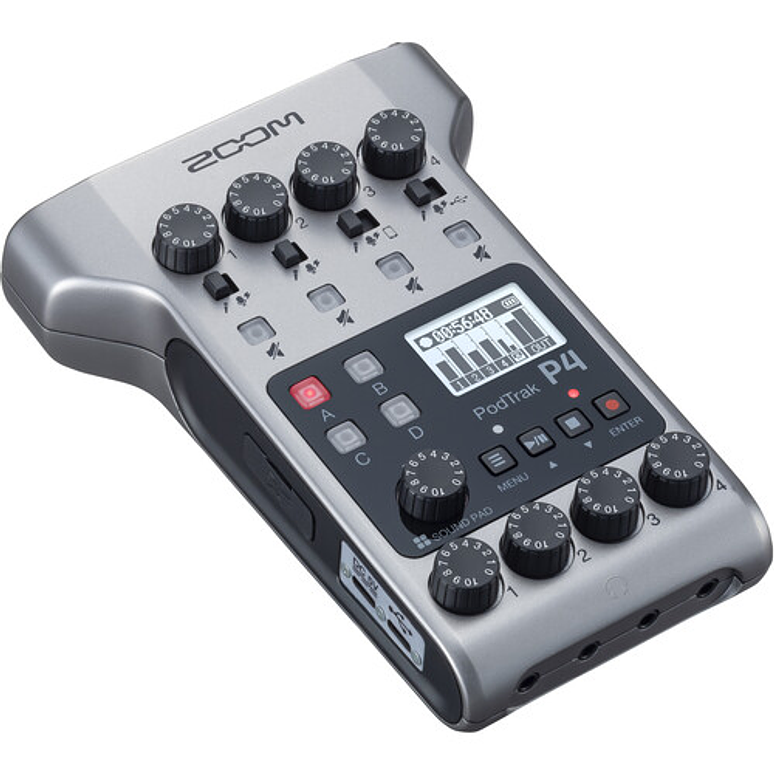Zoom PodTrak P4 Portable Multitrack Podcast Recorder - Usado 1