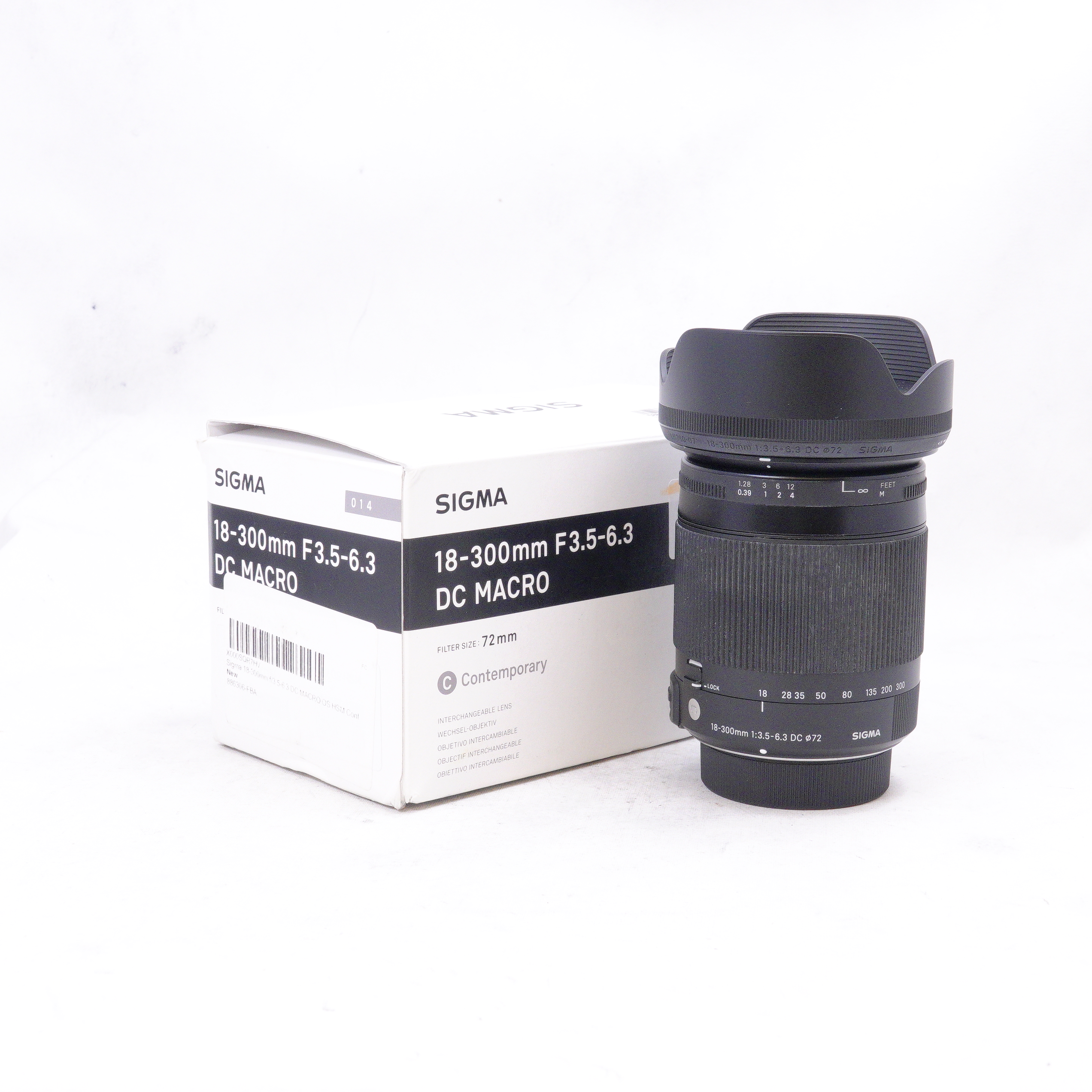 Lente contemporánea Sigma 18-300mm f/3.5-6.3 DC Macro OS HSM para Nikon F - Usado
