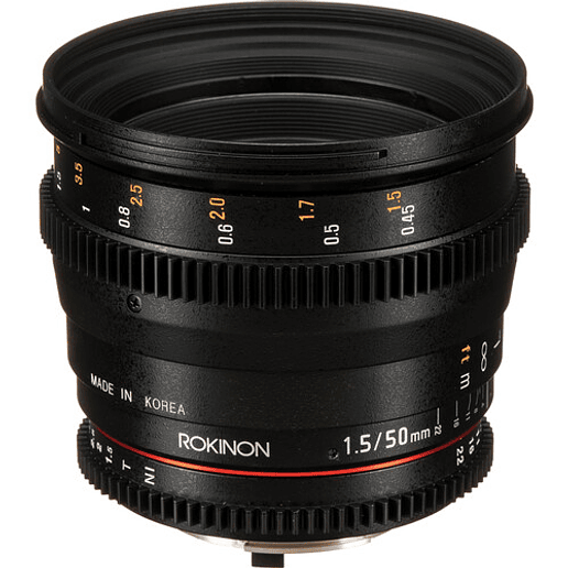 Rokinon 50mm T1.5 AS UMC Cine DS para montura Canon EF - USADO 1