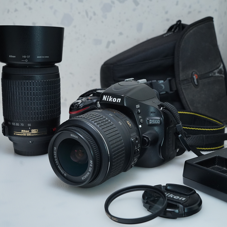 Nikon D5100 + 18-55mm + 55-200mm - USADO  2