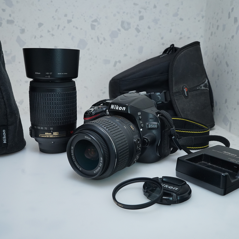 Nikon D5100 + 18-55mm + 55-200mm - USADO  3