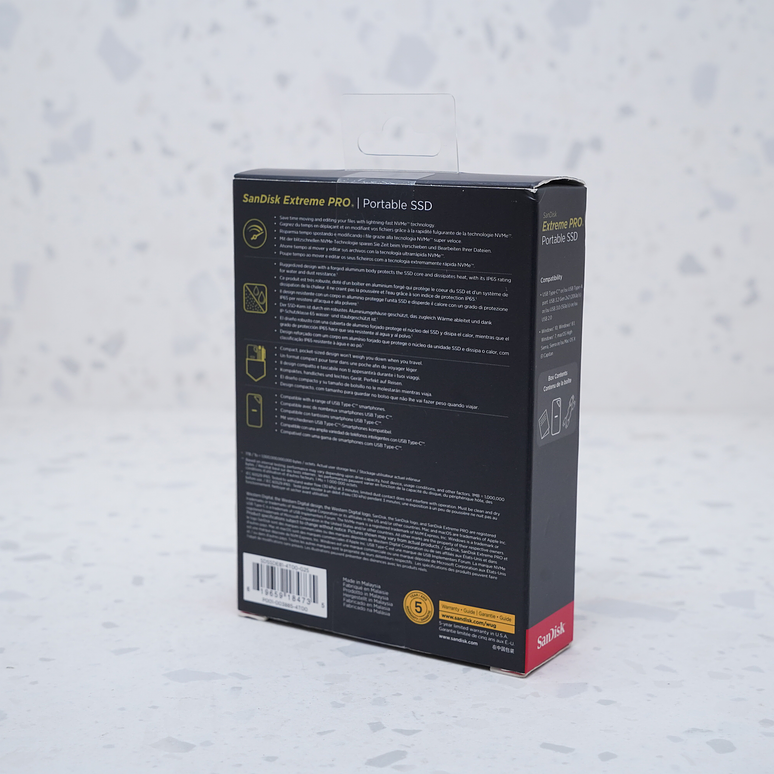 SanDisk 4TB Extreme PRO USB4 SSD portátil - OPEN BOX 3