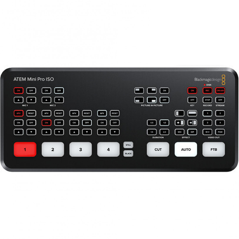 BLACKMAGIC DESIGN ATEM MINI PRO ISO MIXER 4 HDMI LIVE STREAMING - USADO 1