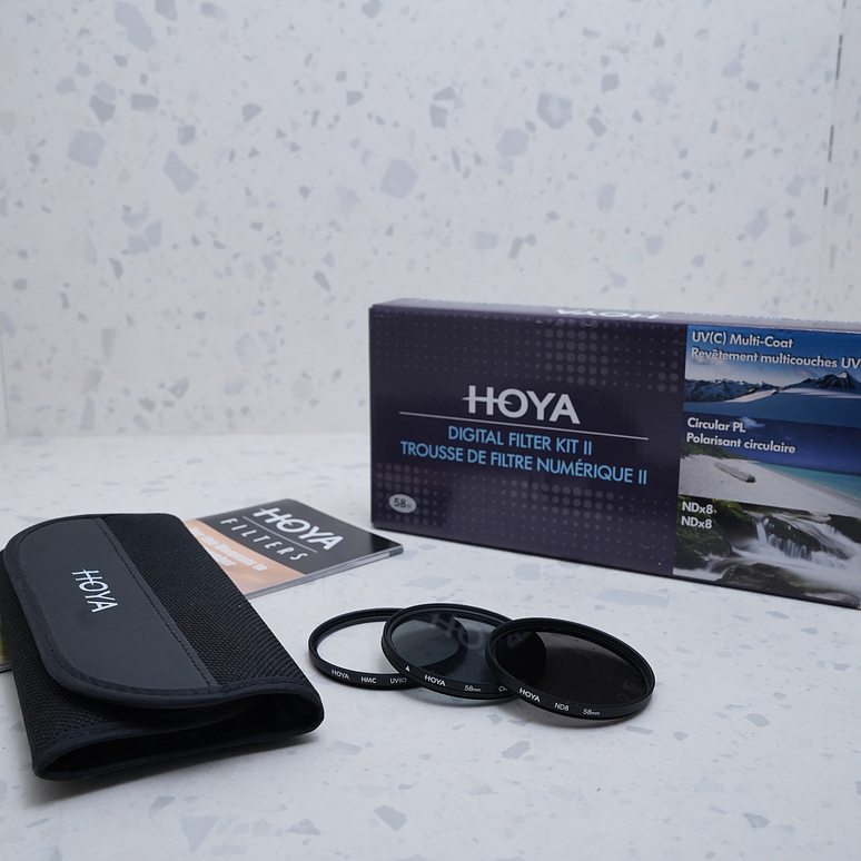 Kit de filtro digital Hoya 58mm II - delgado UV, Cir-PL, ND8 2