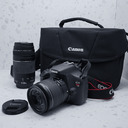 Kit Canon Rebel T5 con lentes de 18-55mm y 75-300mm - USADO 2