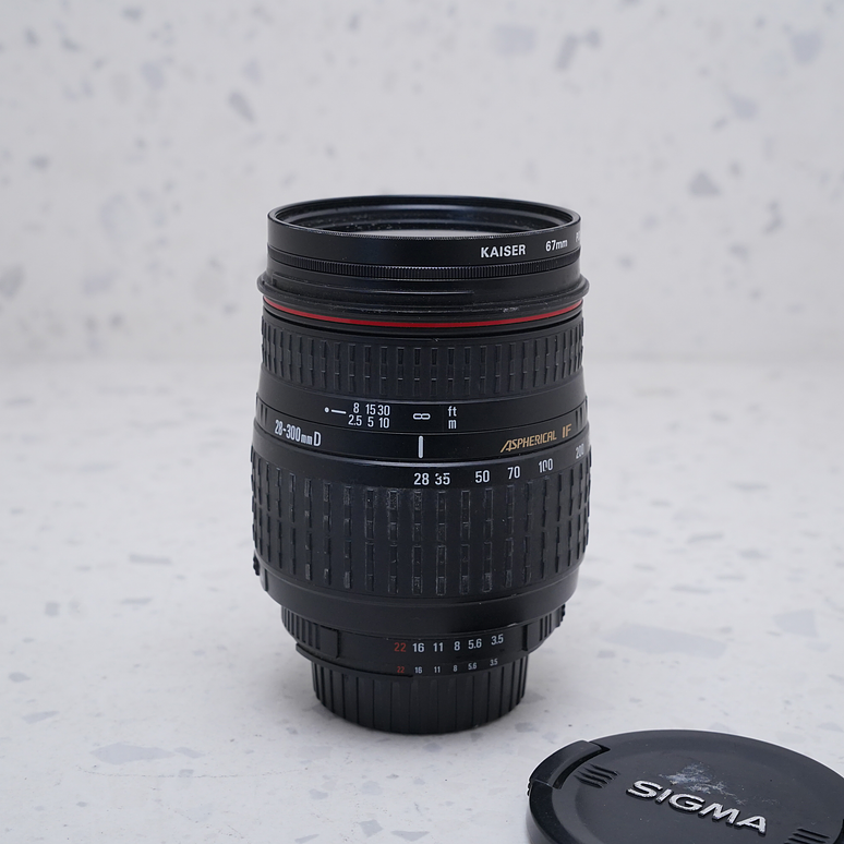 Sigma 28-300mm f/3.5-6.3 Compact Hyper Zoom Asférico para Nikon F - USADO 1