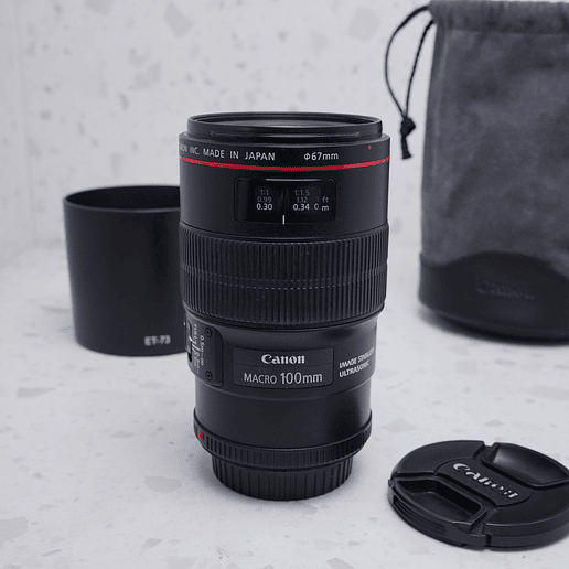 Canon EF 100mm f/2.8L Macro IS USM - USADO  2