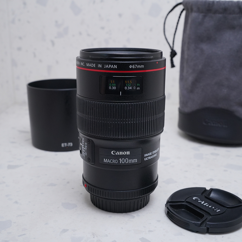Canon EF 100mm f/2.8L Macro IS USM - USADO  2