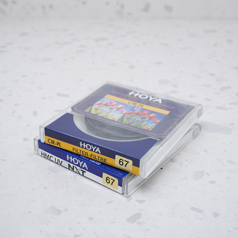  Fitros HOYA 67mm CIR PL + UV - USADO 1