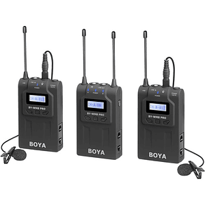 KIT lavalier inalámbrico de doble canal UHF BOYA BY-WM8 Pro