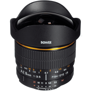 Bower 8mm Super Gran Angular f/3.5 Fisheye (Para Nikon) - USADO