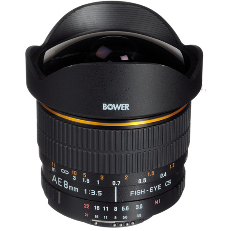 Bower 8mm Super Gran Angular f/3.5 Fisheye (Para Nikon) - USADO 1