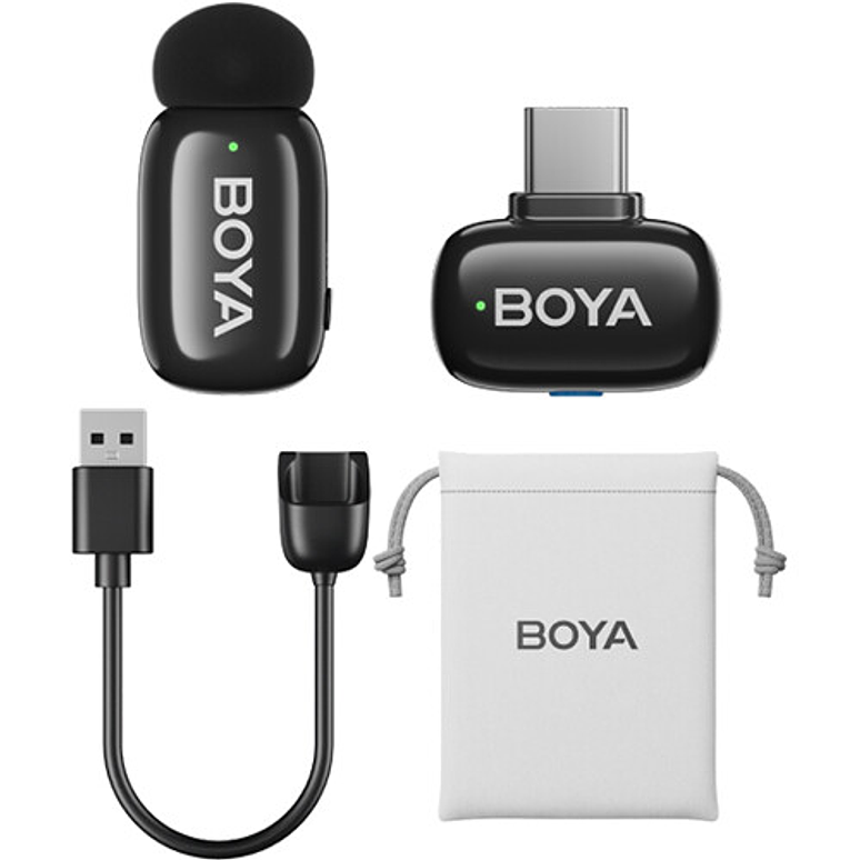 Sistema de micrófono inalámbrico BOYA mini Tiny con conector USB-C  - USADO 1