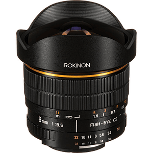 Rokinon 8mm f/3.5 Fisheye para Nikon F - USADO