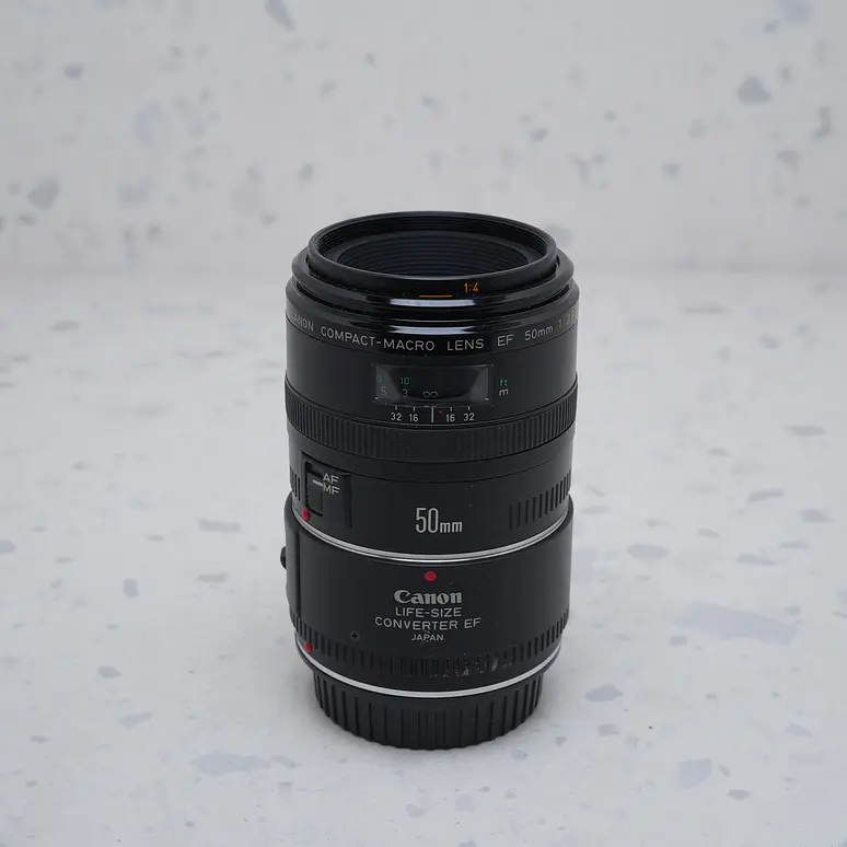 Canon 50mm F/2.5 + Life Size Converter EF - USADO 1