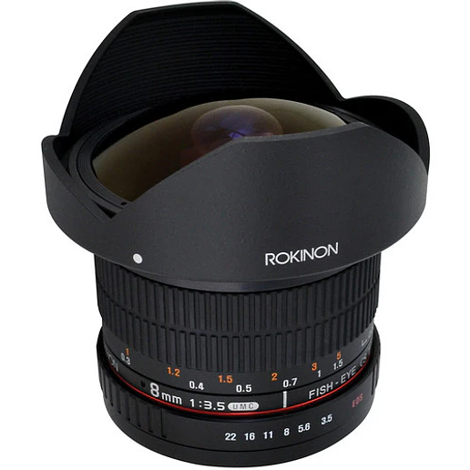 Rokinon 8 mm f/3,5 HD con parasol extraíble para Nikon - USADO 1