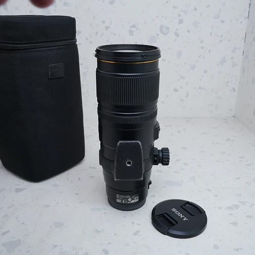 Sigma 70-200mm f/2.8 EX DG APO OS HSM para Sony Alpha + Adaptador A alpha a sony E- USADO 4