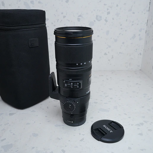 Sigma 70-200mm f/2.8 EX DG APO OS HSM para Sony Alpha + Adaptador A alpha a sony E- USADO 5