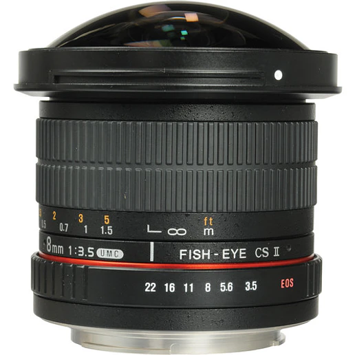 Samyang 8mm f/3.5 HD para Canon EF - USADO 1