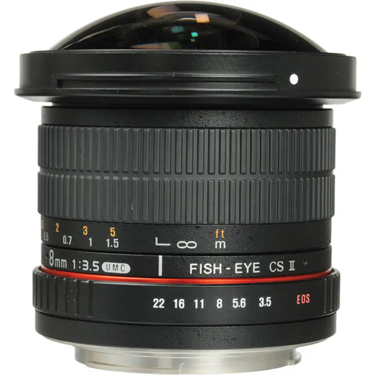 Samyang 8mm f/3.5 HD para Canon EF - USADO 1
