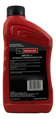 Kit Mercon Lv Caja Automatica Ford Ecosport 2.0 Motorcraft 3