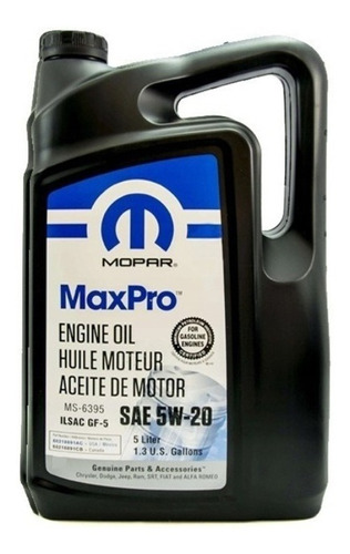 Aceite Para Motor Mopar Semisintetico 5w-20 Para Autos, Pickups & Suv De 1 Unidad X 5l 1