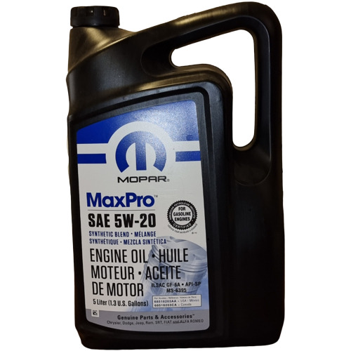Aceite Para Motor Mopar Semisintetico 5w-20 Para Autos, Pickups & Suv De 1 Unidad X 5l 2